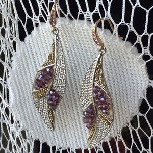 Beautiful Feather-like Drop Earrings